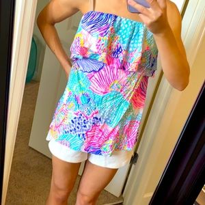 Lily Pulitzer strapless top